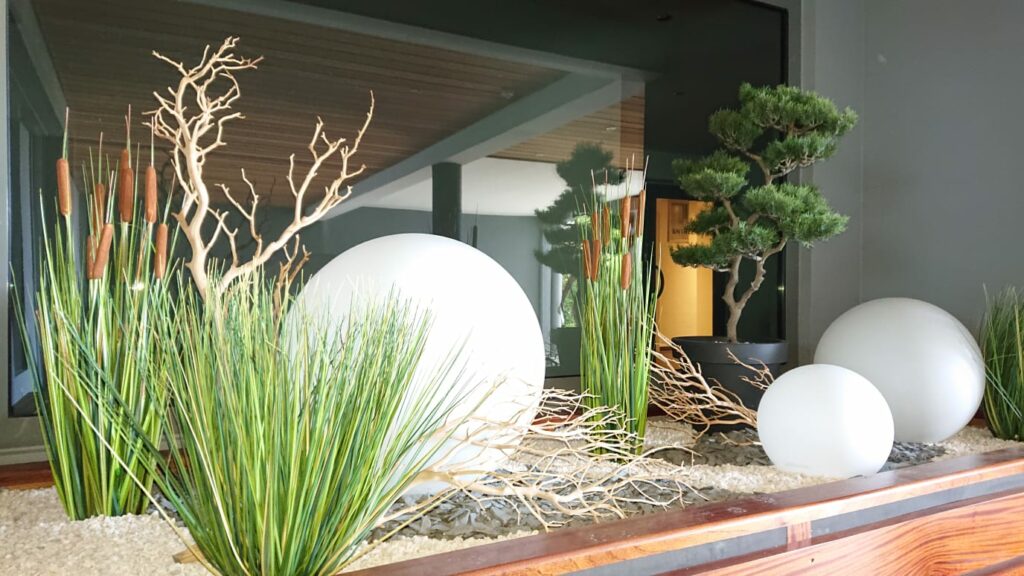 Jardin d'intérieur dans un hall d'immeuble