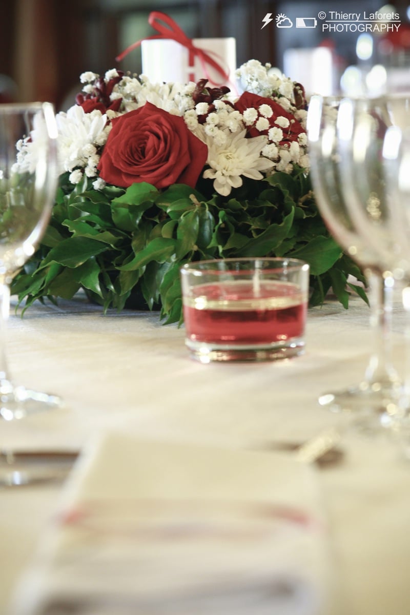 Centre de table en gysophile