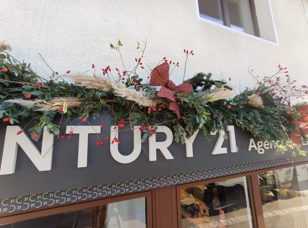 Décoration de noël d'un vitrine