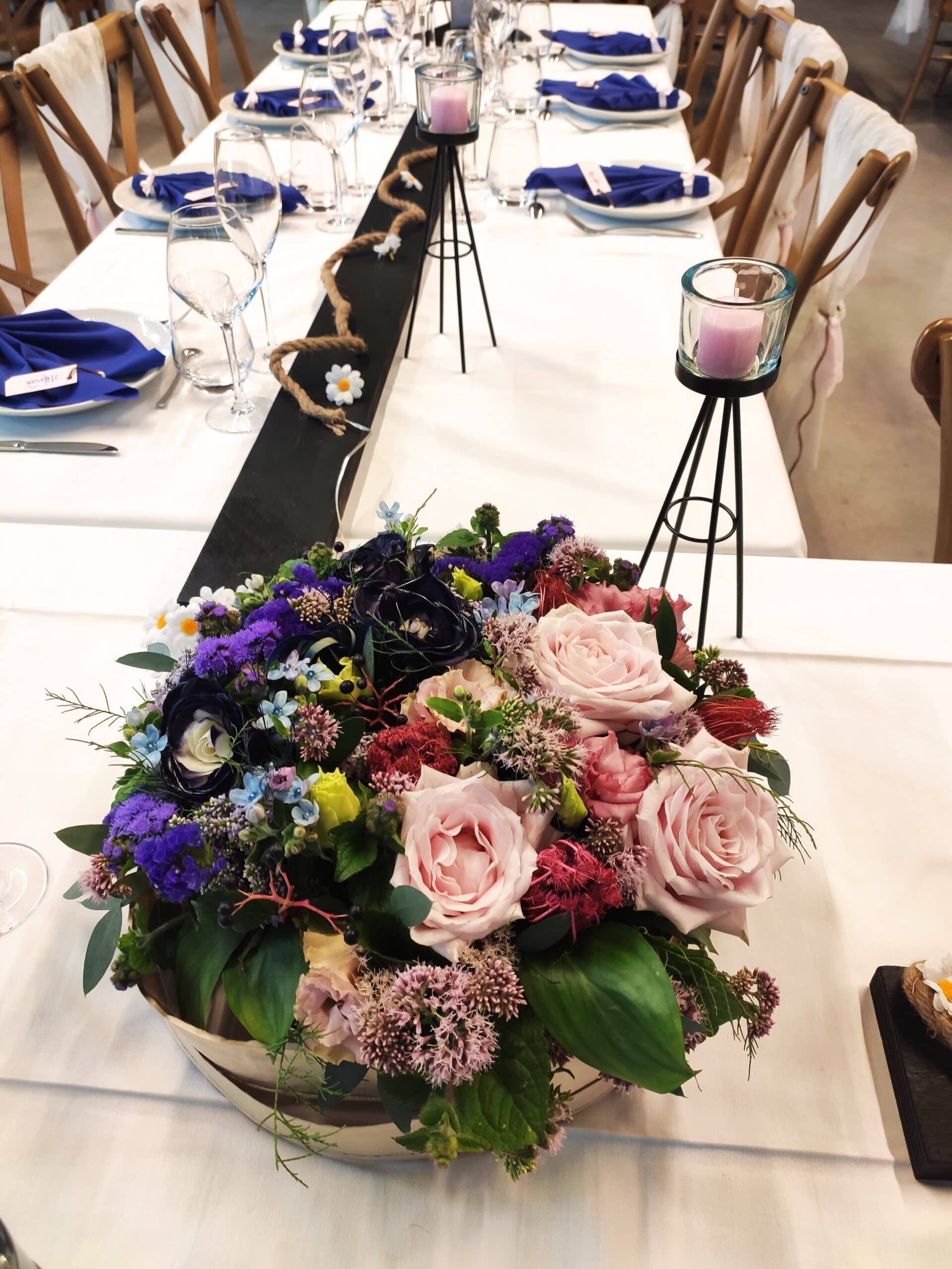 Centre de table en fleurs