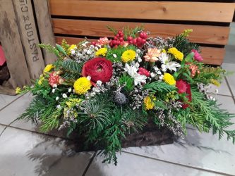 Composition de fleurs de Noël