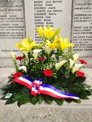composiotion de fleurs pour un élu de mairie